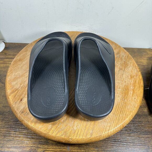 Oofos OOahh Original Recovery Sandals Black Women’s Size 10‎ - Picture 4 of 8